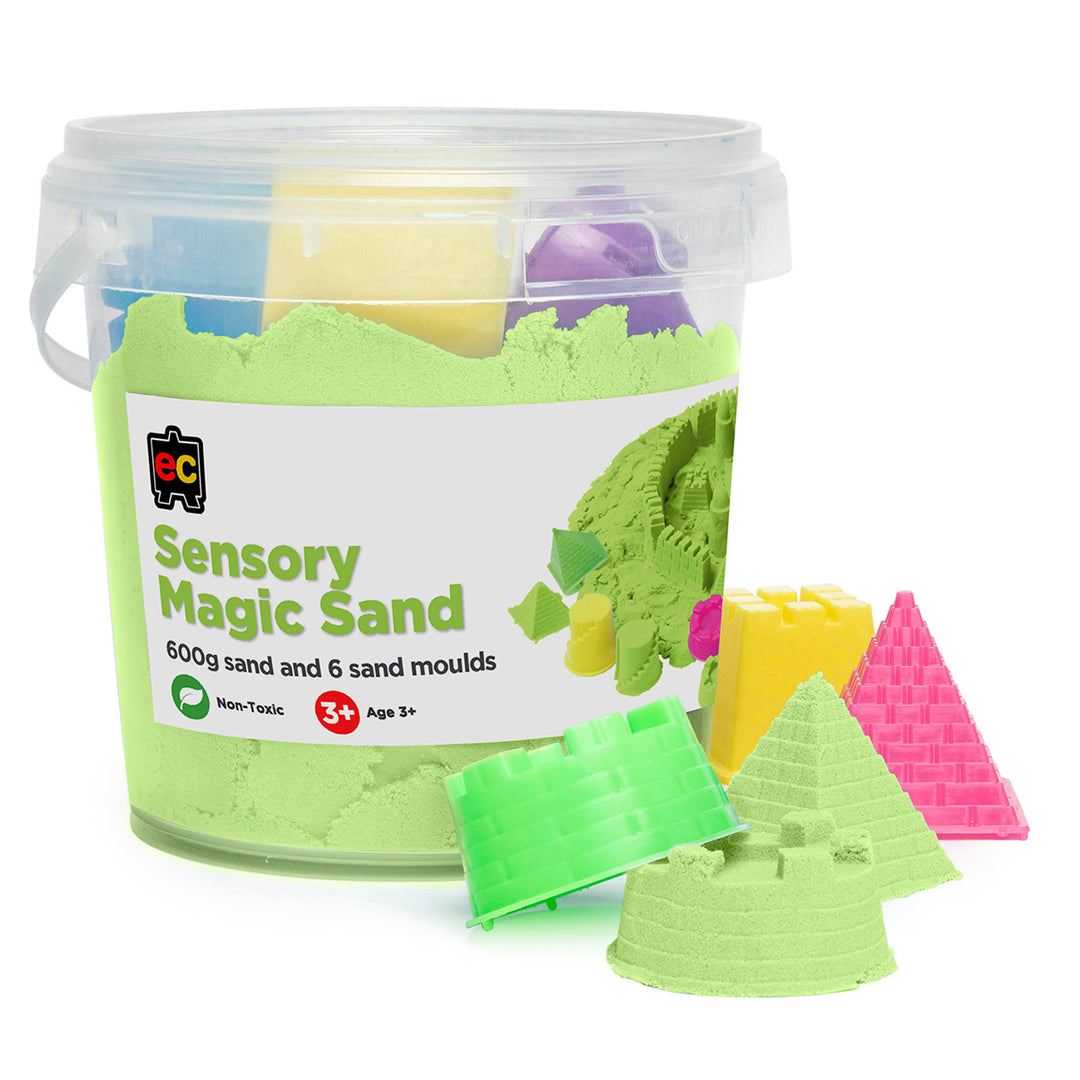 EC - Sensory Magic Sand With Moulds - Green (600g Tub)