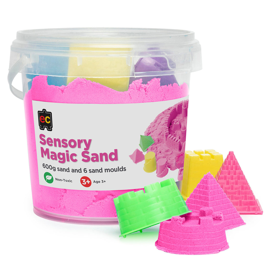 EC - Sensory Magic Sand With Moulds - Pink (600g Tub)