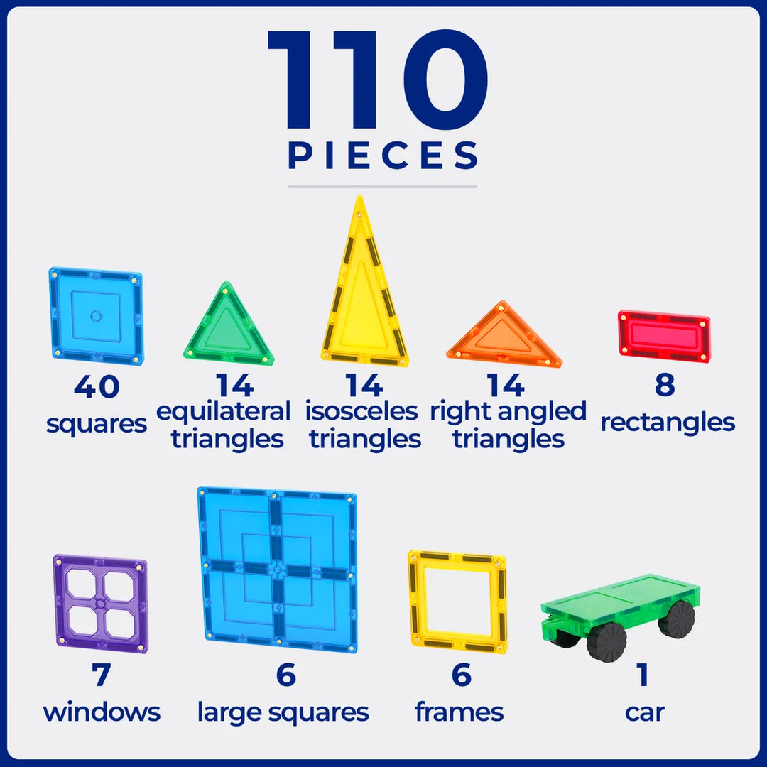 TileTek - Magnetic Tiles - Builders Set 110pc