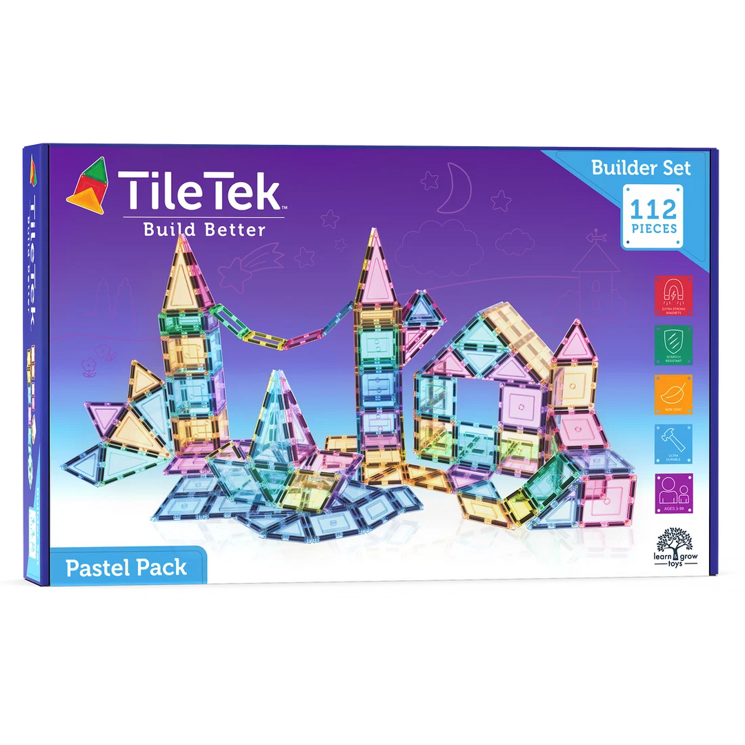 TileTek - Magnetic Tiles - Pastel Set (112pc)