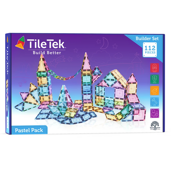 TileTek - Magnetic Tiles - Pastel Set (112pc)