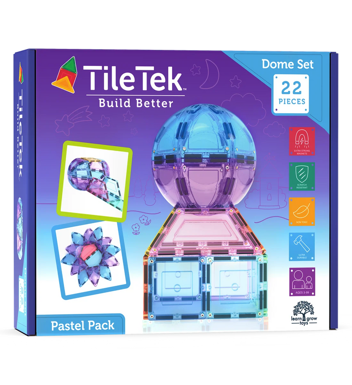 TileTek - Magnetic Tiles - Pastel Dome Set (22pc)