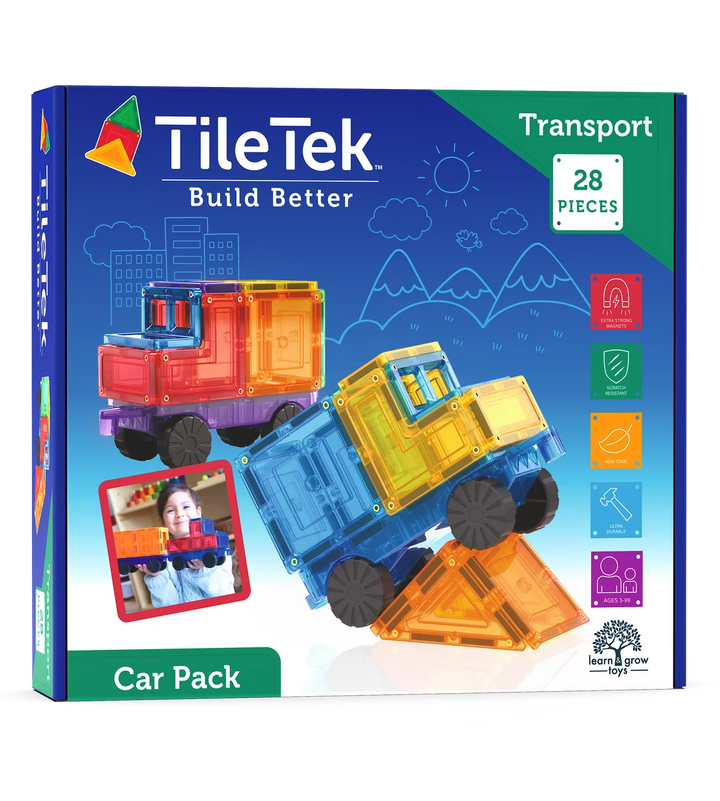 TileTek - Magnetic Tiles - Car Set (28pc)