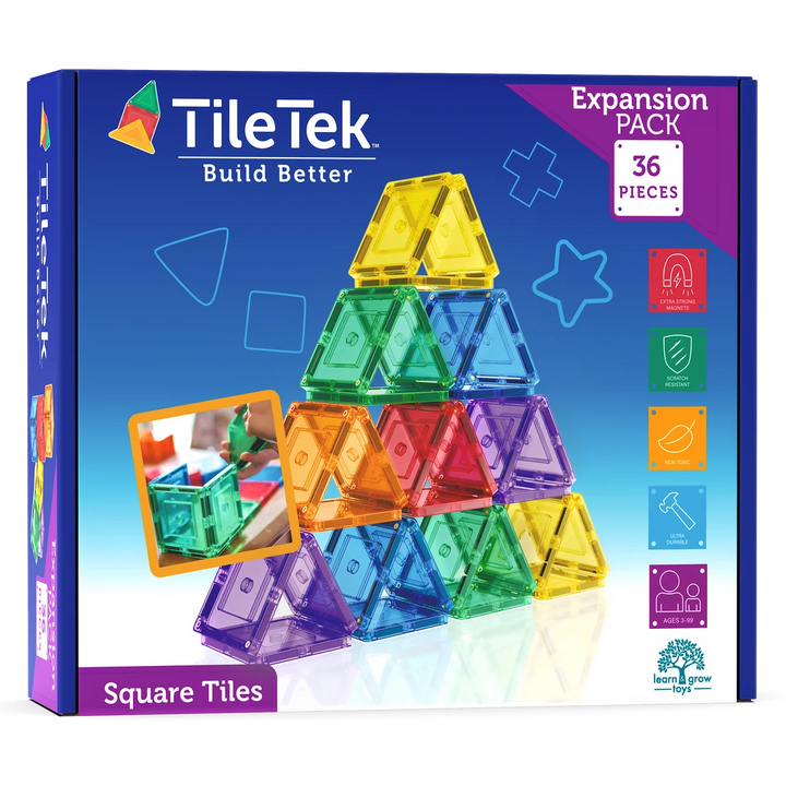 TileTek - Magnetic Tiles - Small Square Set (36pc)