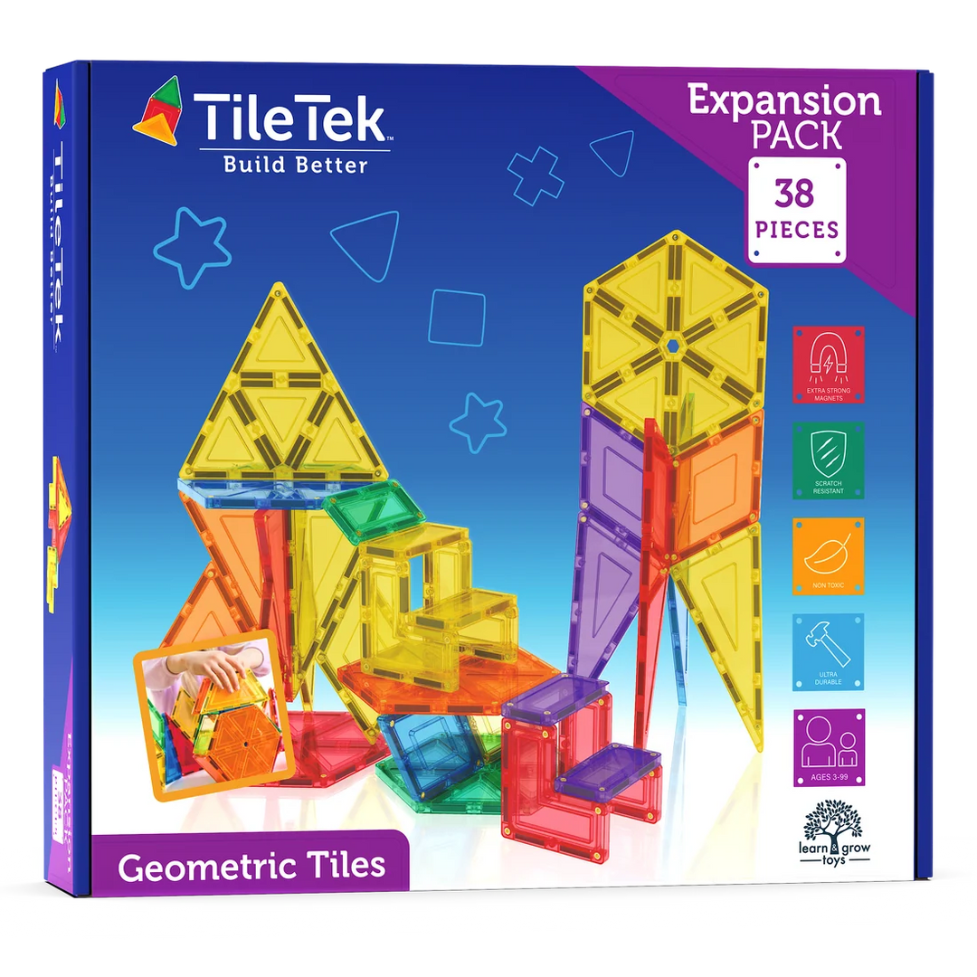 TileTek - Magnetic Tiles - Geometric Set (38pc)