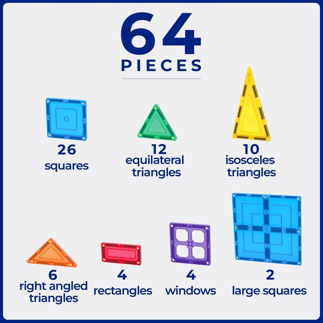 TileTek - Magnetic Tiles - Explorer Set 64pc