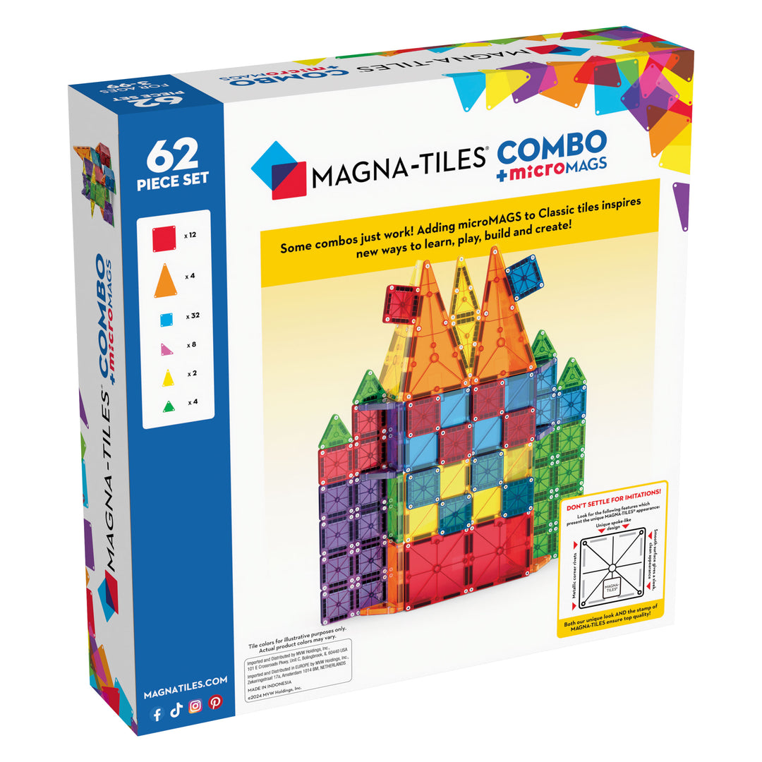 Magna-Tiles - Combo + microMAGS (62pc)