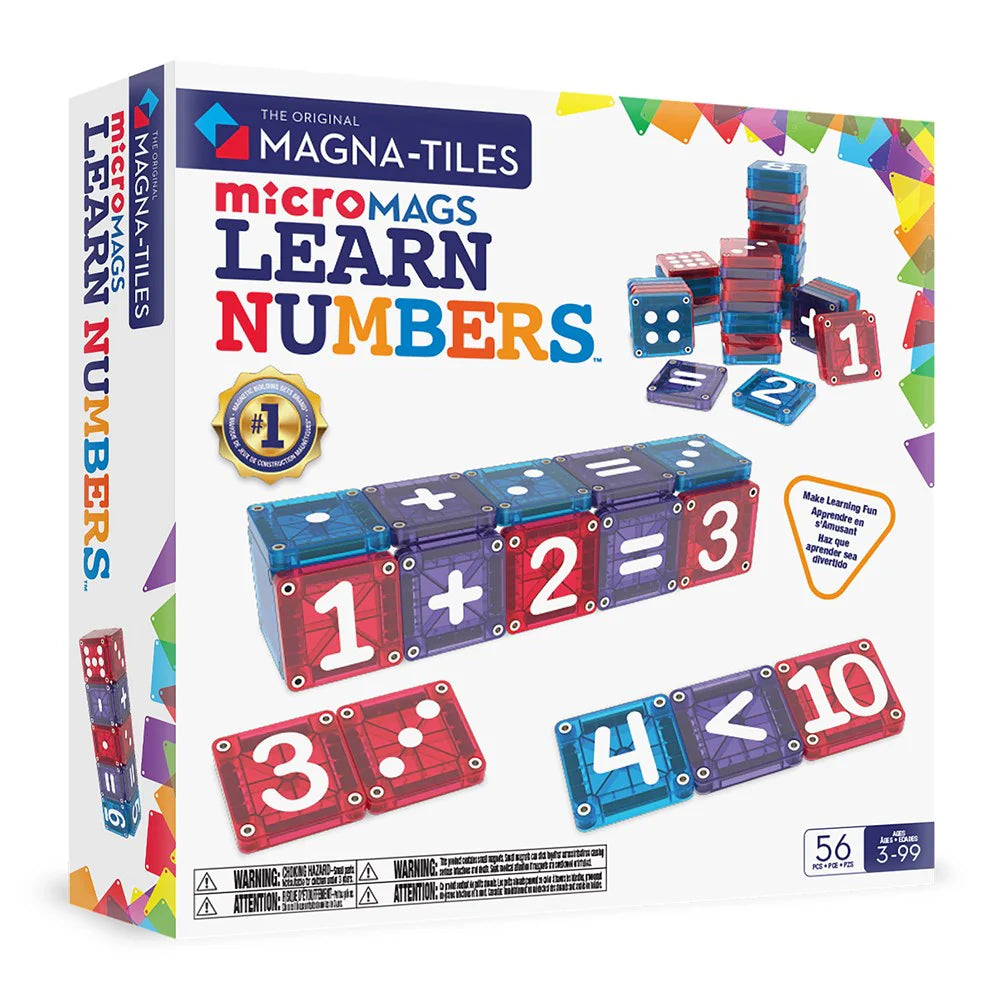 Magna-Tiles - microMAGS - Learn Numbers Set (56pc)