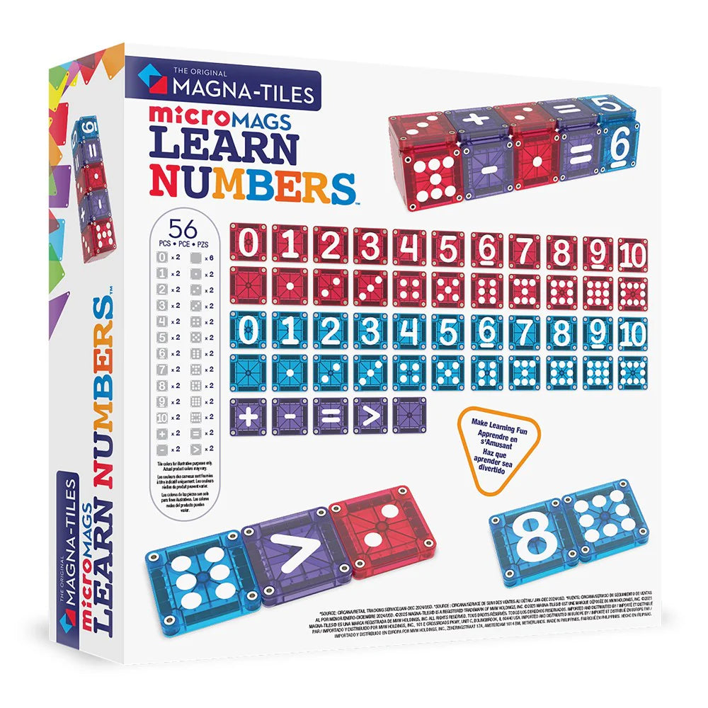 Magna-Tiles - microMAGS - Learn Numbers Set (56pc)