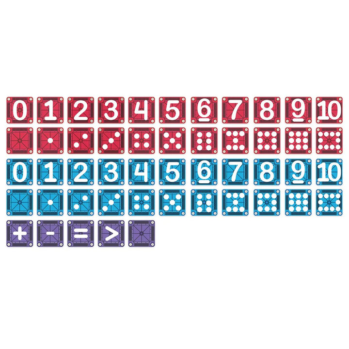 Magna-Tiles - microMAGS - Learn Numbers Set (56pc)