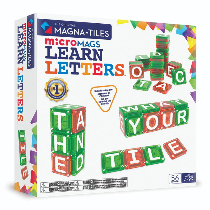Magna-Tiles - microMAGS - Learn Letters Set (56pc)