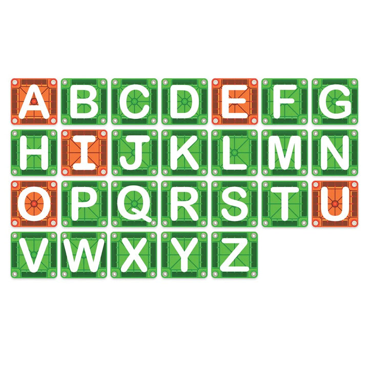 Magna-Tiles - microMAGS - Learn Letters Set (56pc)