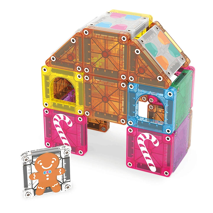 Magna-Tiles - microMAGS Travel Set - Gingerbread House (24pc)