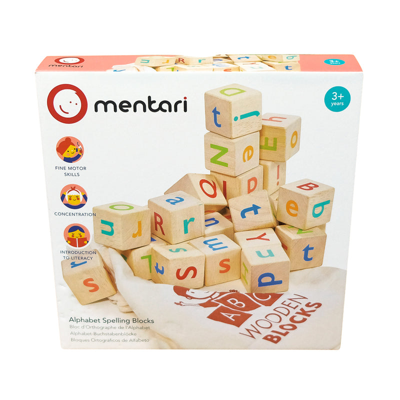 Mentari - Wooden Alphabet Spelling Blocks