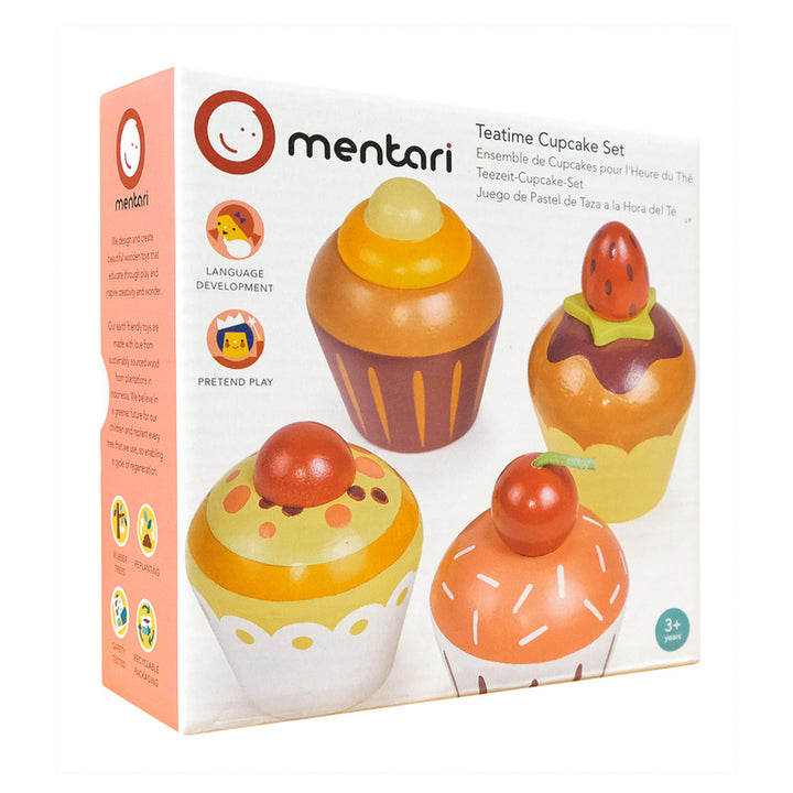 Mentari - Wooden Teatime Cupcake Set