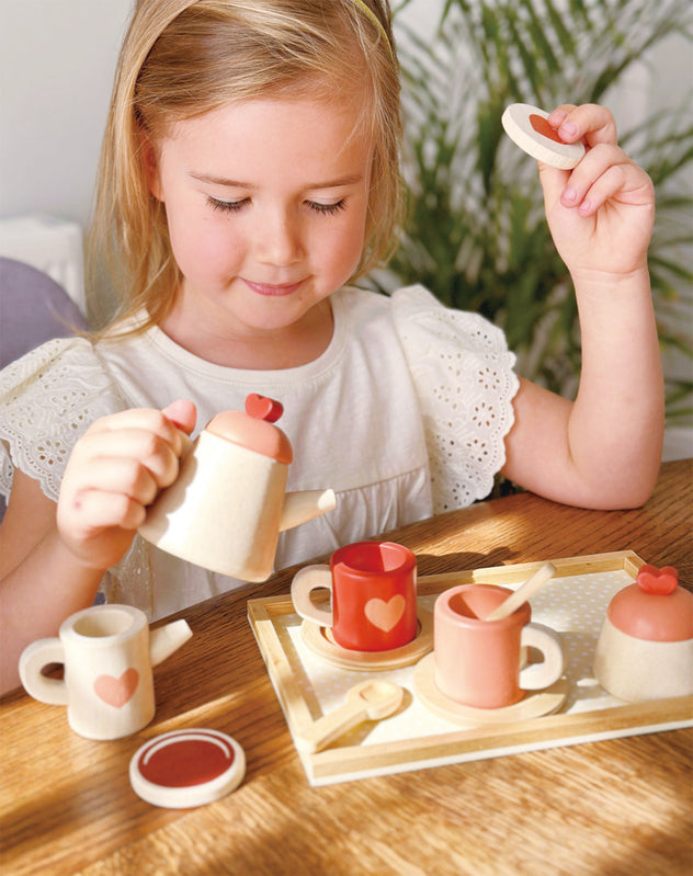 Mentari - Wooden Tea Time Tray Set