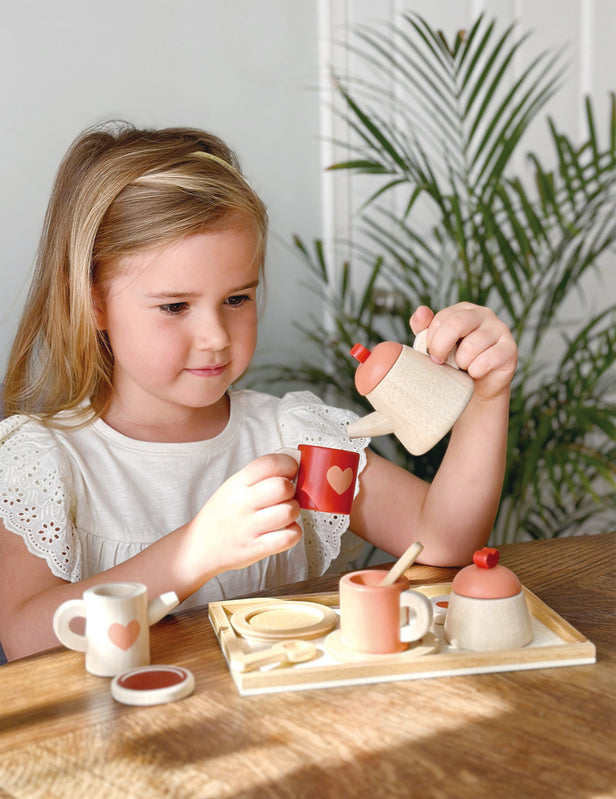 Mentari - Wooden Tea Time Tray Set