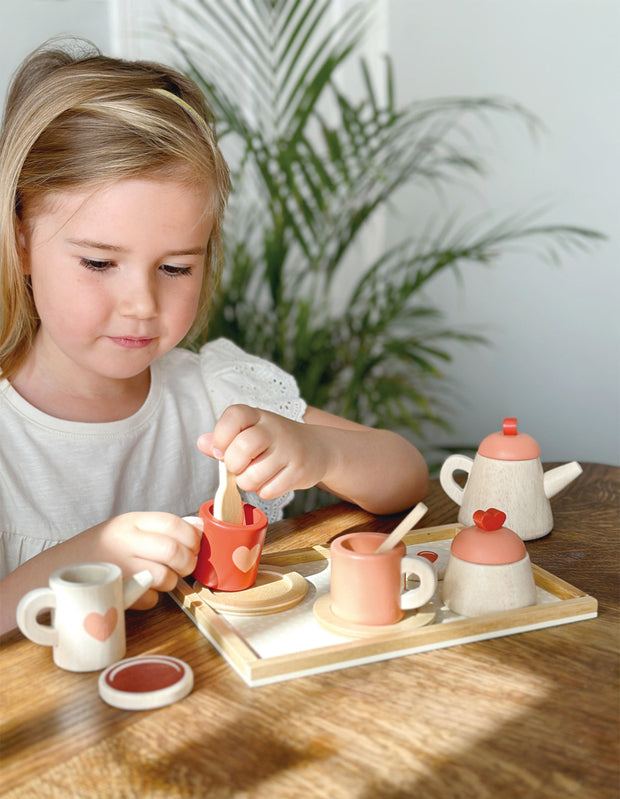 Mentari - Wooden Tea Time Tray Set