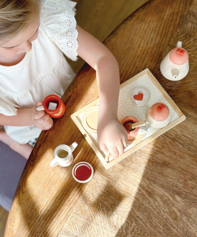 Mentari - Wooden Tea Time Tray Set