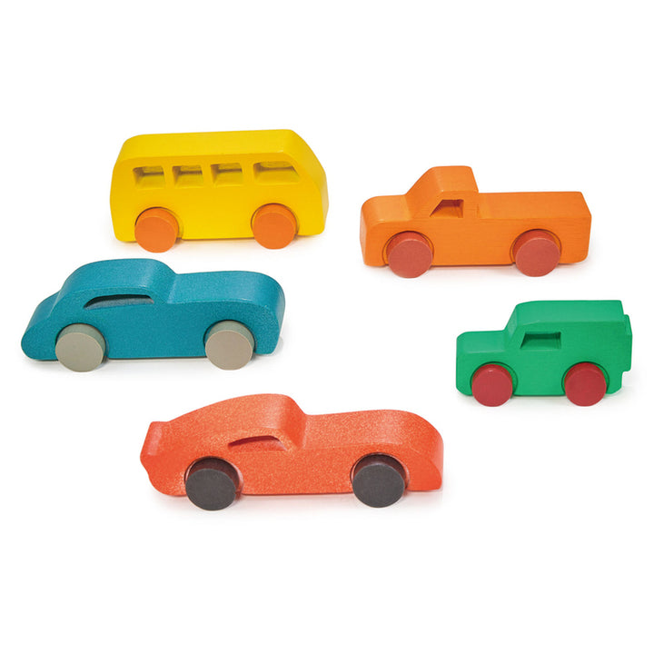 Mentari - Wooden Colourful Car Set (5pc)