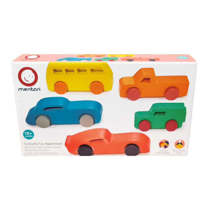 Mentari - Wooden Colourful Car Set (5pc)