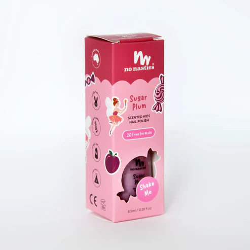 No Nasties - Kids Scented Nail Polish - Sugar Plum (Pastel Plum)