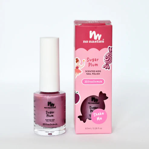 No Nasties - Kids Scented Nail Polish - Sugar Plum (Pastel Plum)