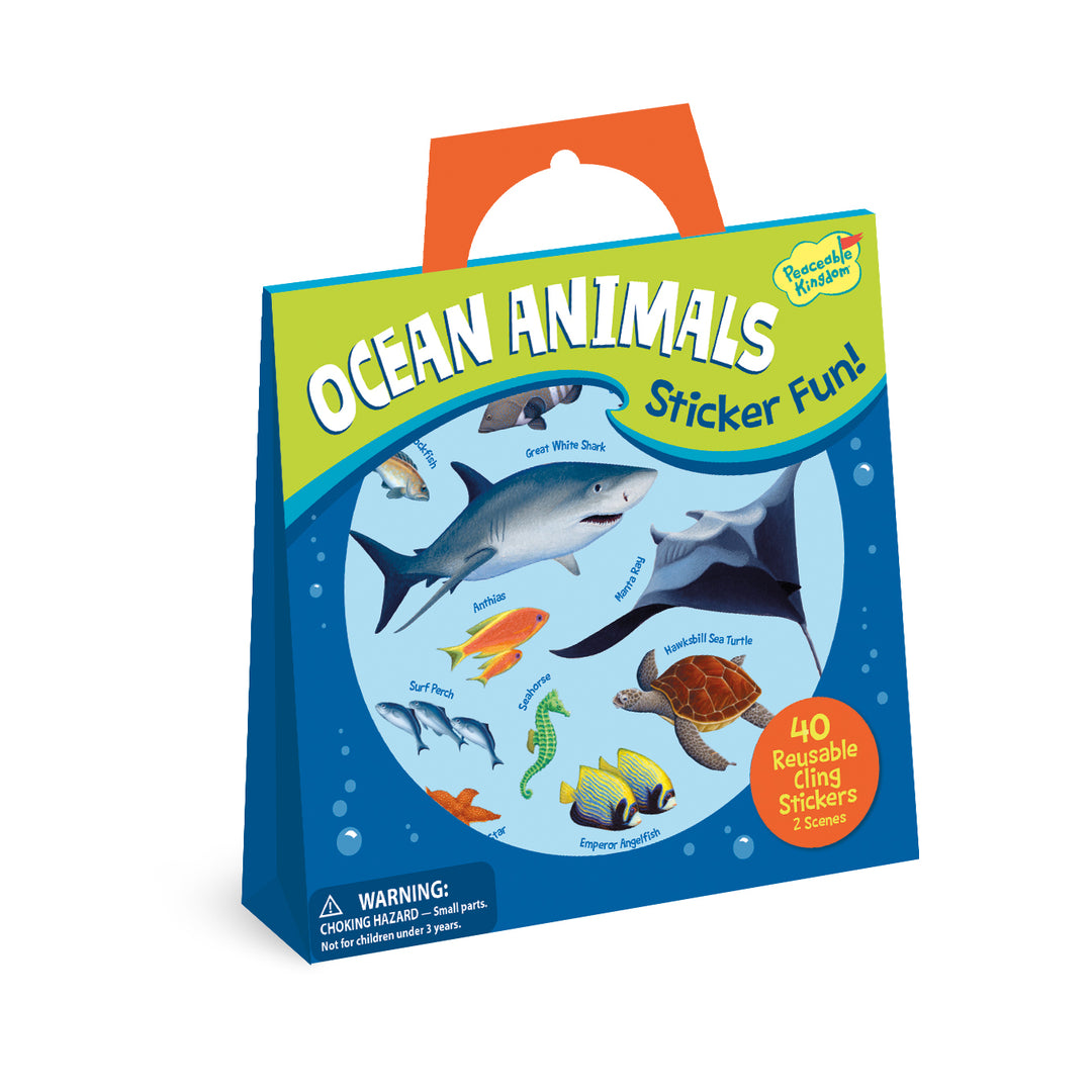 Reusable Sticker & Play Scene Tote - Ocean Animals