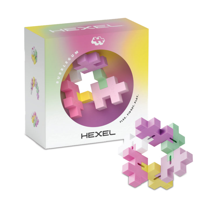 Plus-Plus - Hexel Fidget Toy - Bubblegum