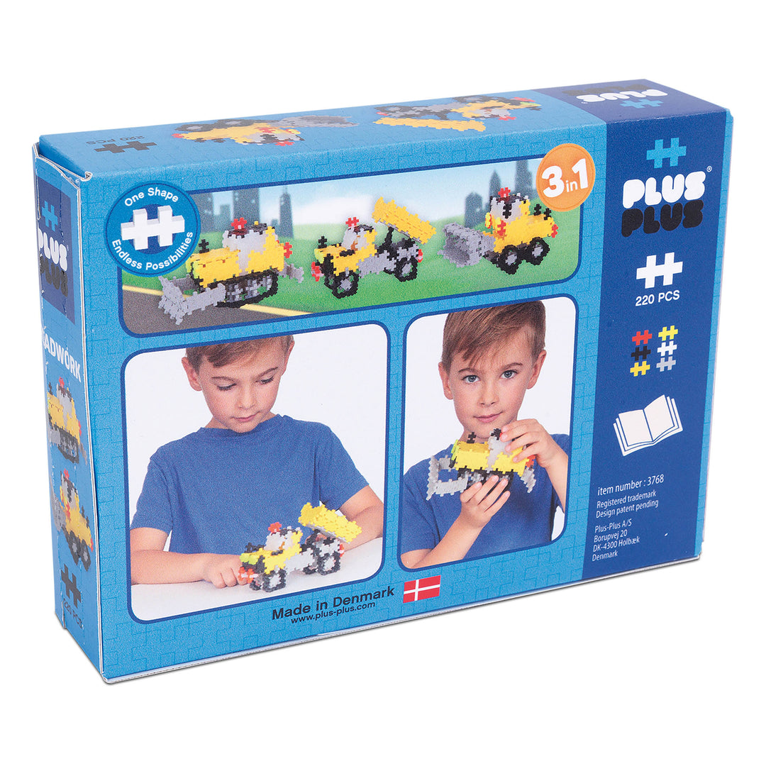 Plus-Plus - Basic - 3 in 1 Roadwork 220pc Set