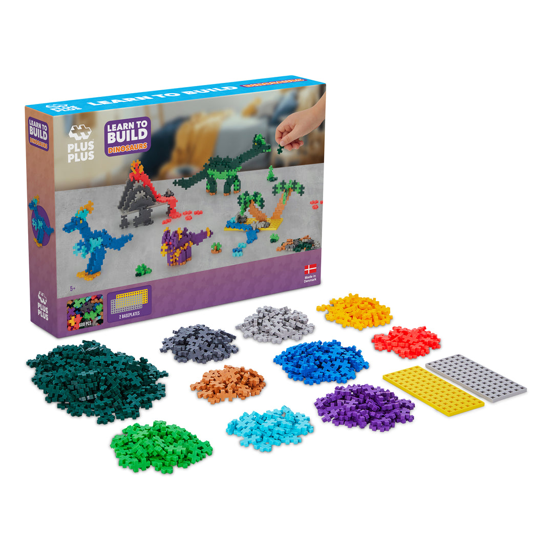 Plus-Plus - Learn to Build Dinosaurs - 600pc Set