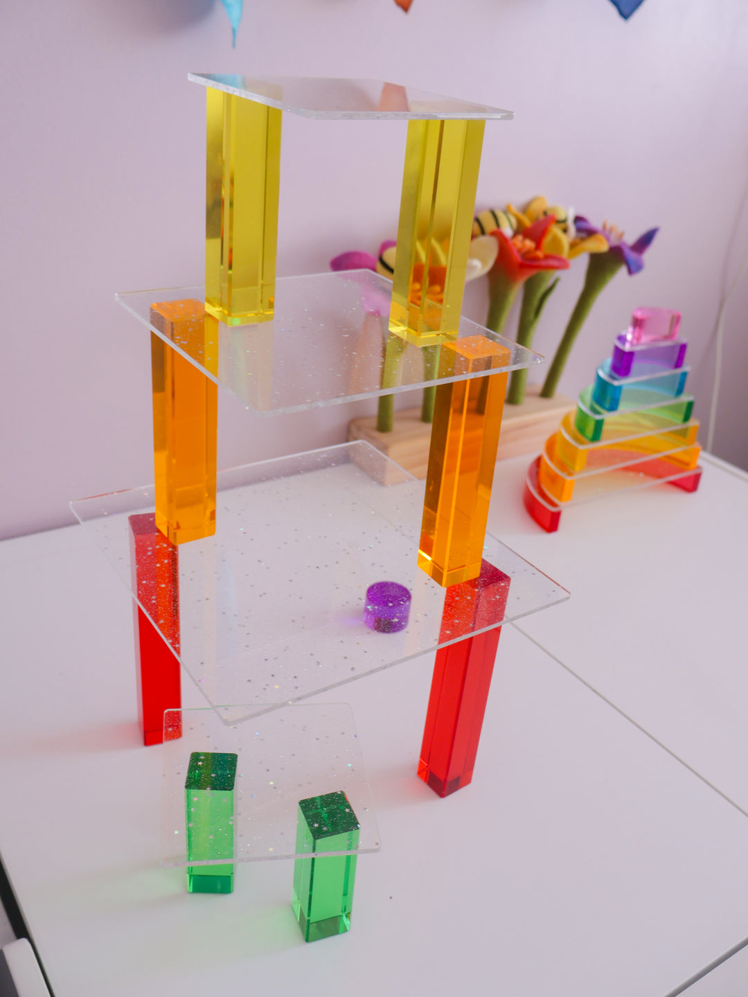 Glitter Square Building Platform Set (8pc)
