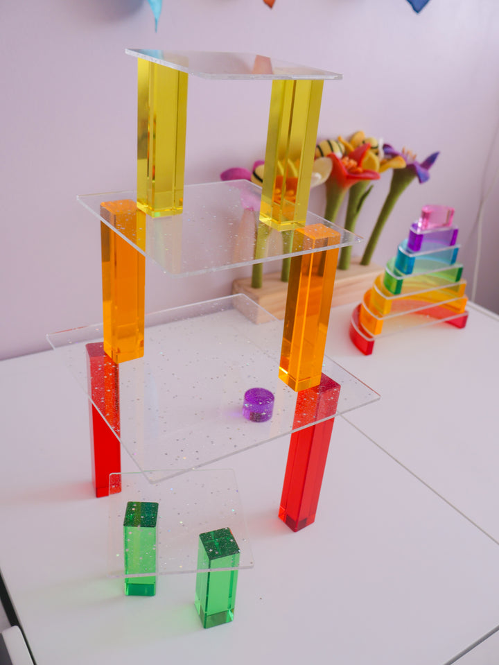 Glitter Square Building Platform Set (8pc)