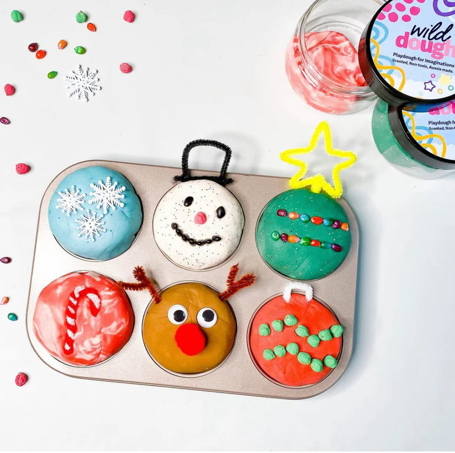 Glitter Scented Playdough - White Christmas Playdough (280g Jar)