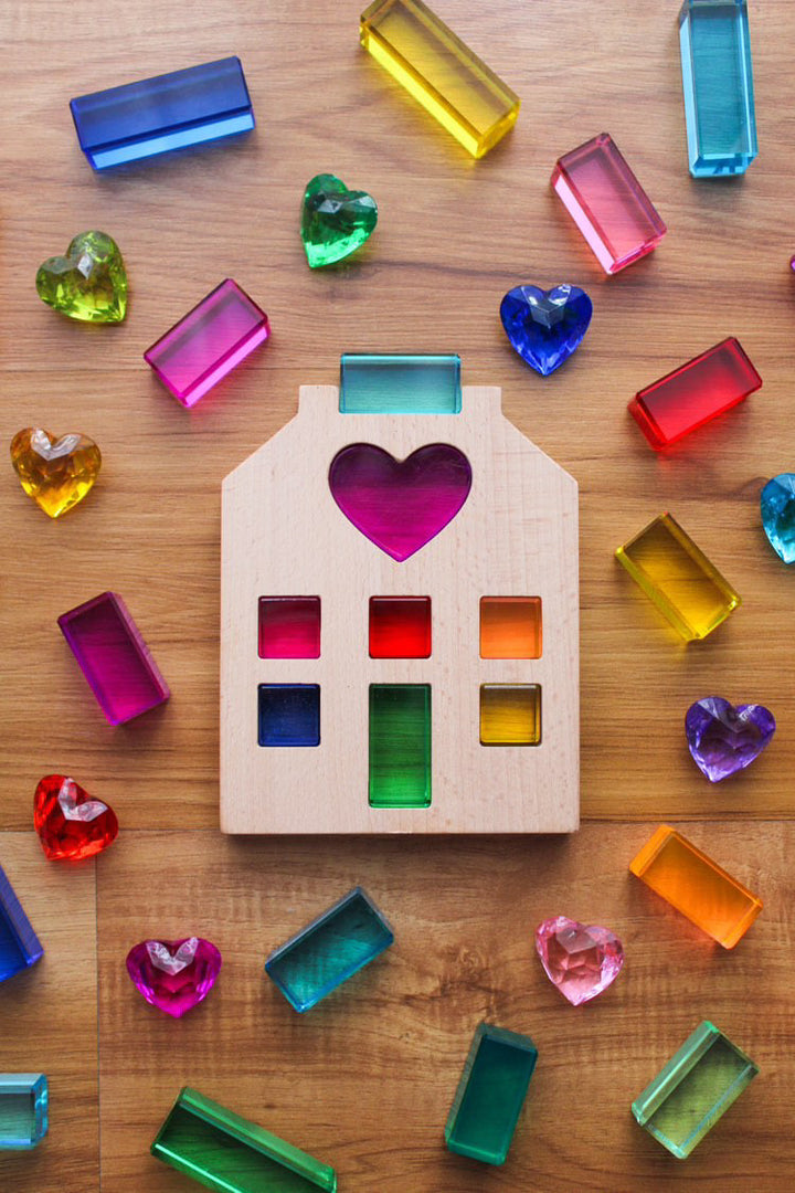 Home Sweet Home - Heart Lucite House (9pc Set)