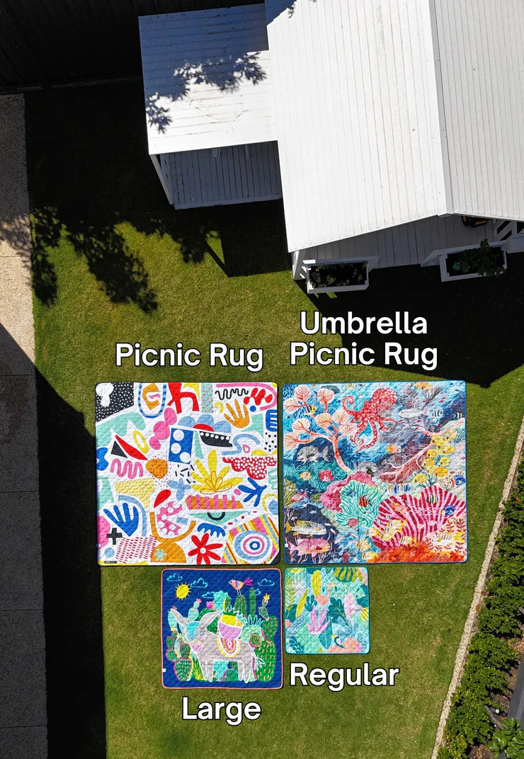 Rudie Nudie - Waterproof Playmats - Assorted Designs (Picnic Rug Size)