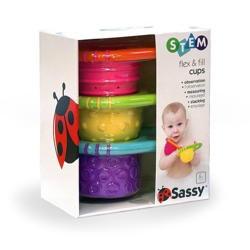 Sassy Baby - Flex & Fill Cups - Bath & Water Toy