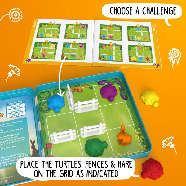 Smart Games - Magnetic Travel Game - Turtle Tactics (Tin Case)