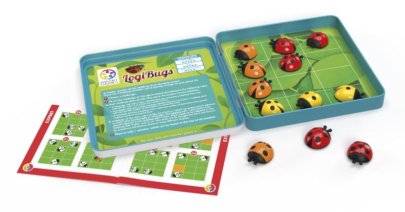 Smart Games - Magnetic Travel Game - Logibugs (Tin Case)