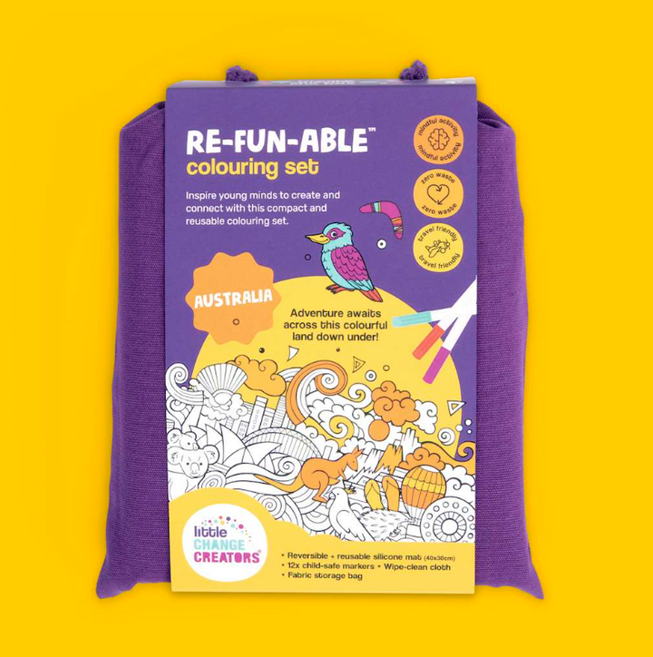 Little Change Creators - LARGE Reusable Silicone Colouring Set - Australia
