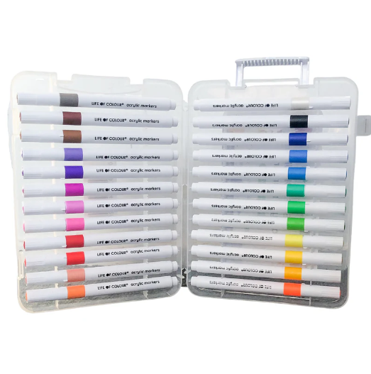 Life of Colour - Acrylic Markers - Classic Colours 24pk (2.5mm Medium Tip)