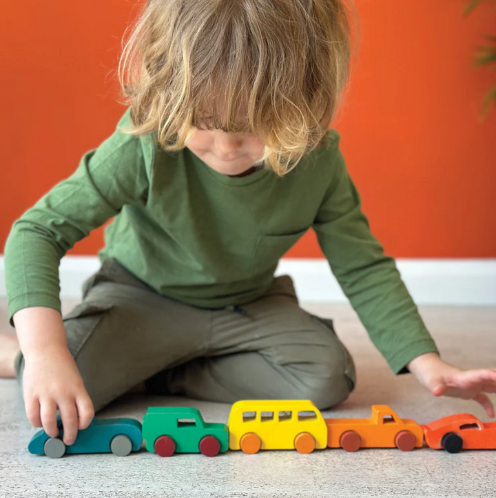 Mentari - Wooden Colourful Car Set (5pc)