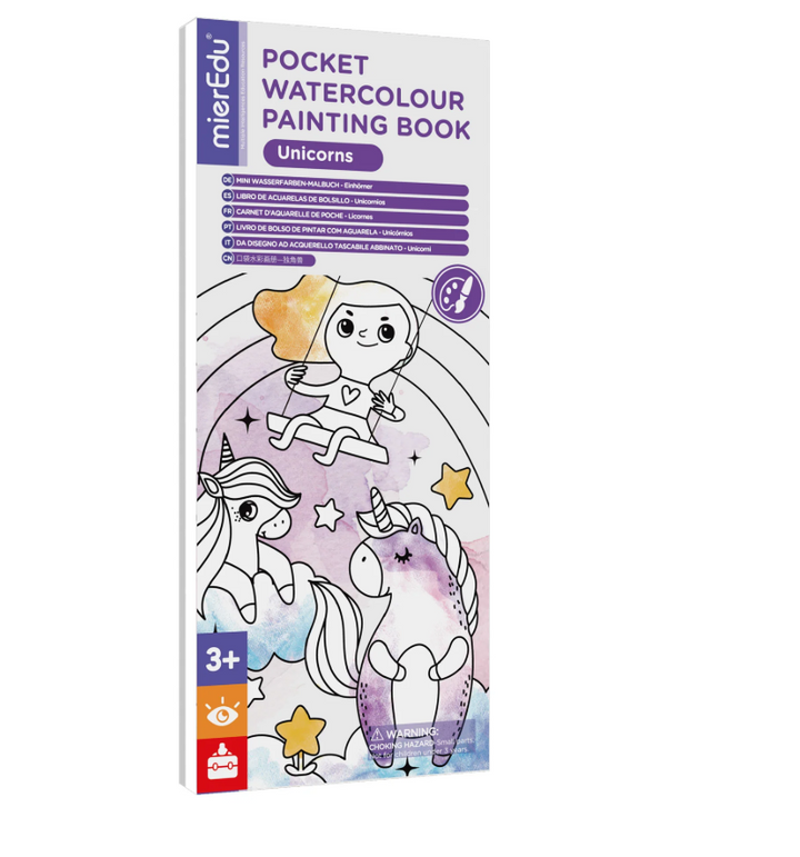 mierEdu - Pocket Watercolour Painting Book - Unicorns