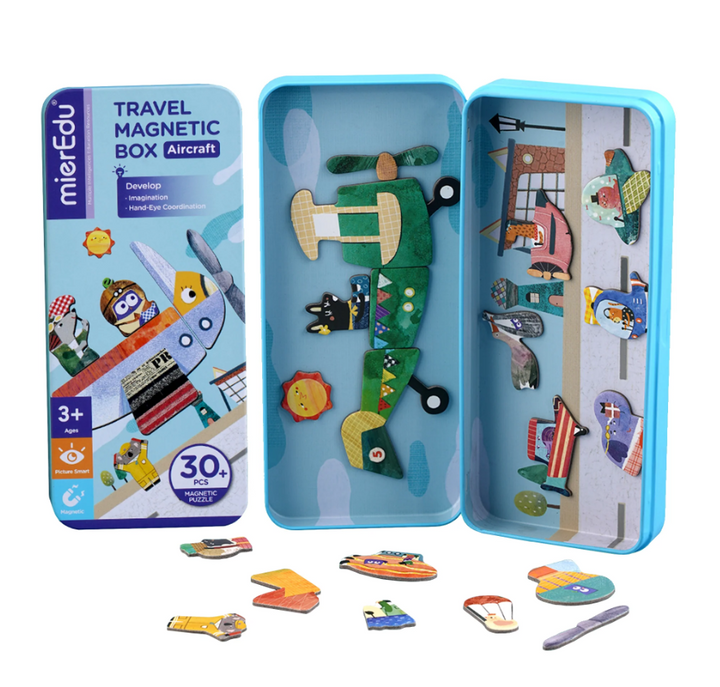 mierEdu - Travel Magnetic Tin Box Set - Aircraft