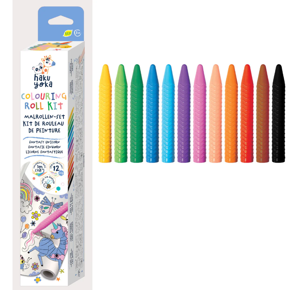 Haku Yoka - Colouring Roll Set - Unicorn (3 Metre Long)