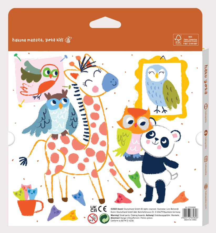 Haku Yoka - Owl Crayons (Pack of 12)