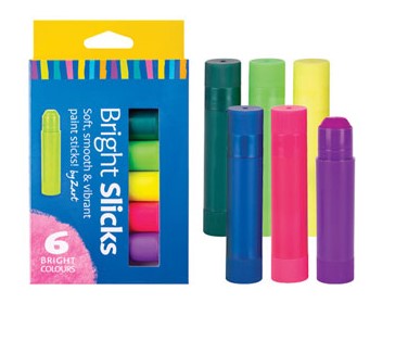 Zart - Colour Slicks - Bright Paint Sticks (6pk)