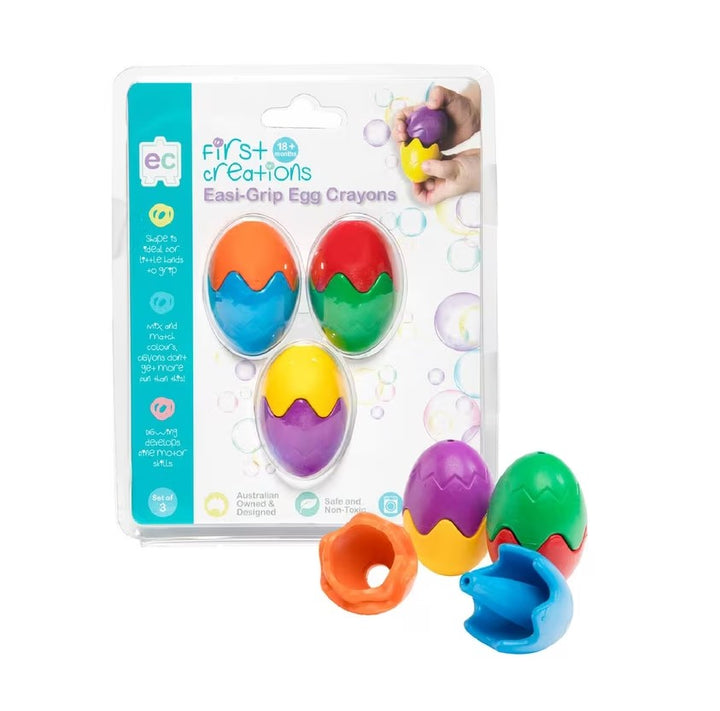 First Creations - Easi-Grip Egg Crayons (3pk)