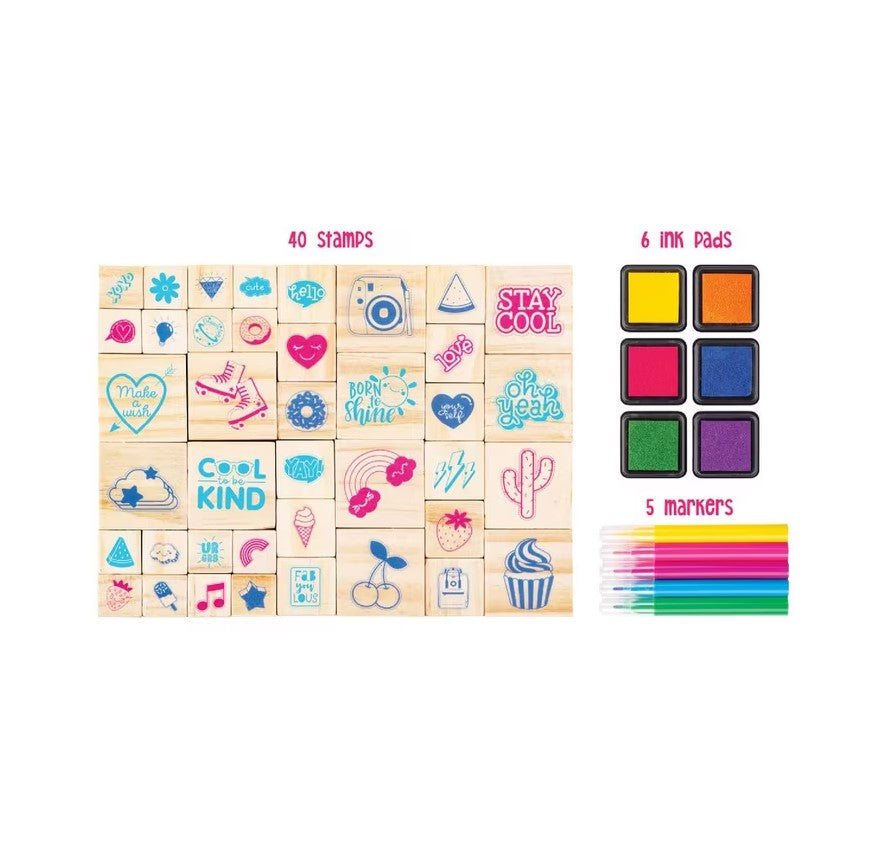 EC - Wooden Stamp Set - Good Vibes (51pc)