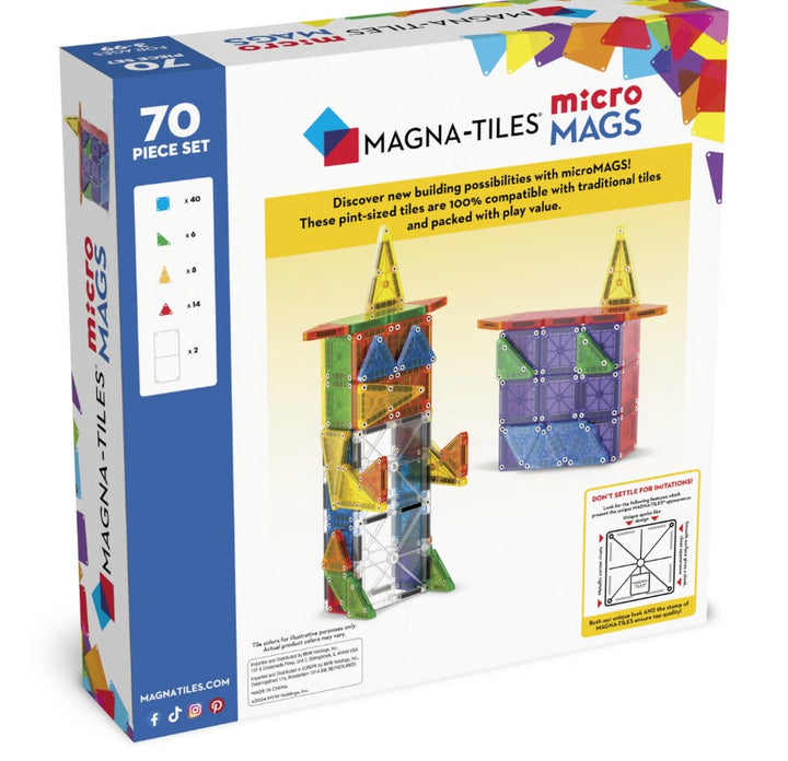 Magna-Tiles - microMAGS 70 Piece Set